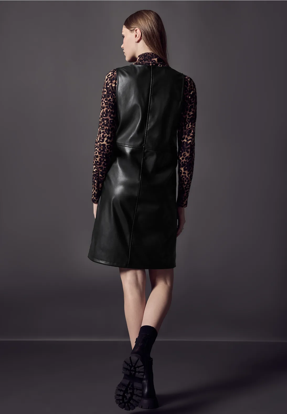 Street One Kleid In Leder-Optik