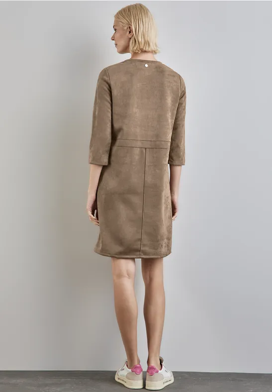 Street One Kleid In Velours-Optik