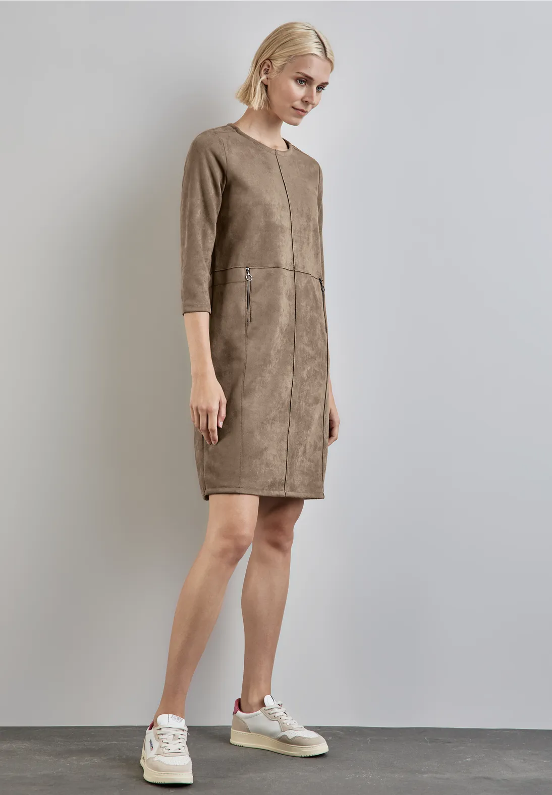 Street One Kleid in Velours-Optik