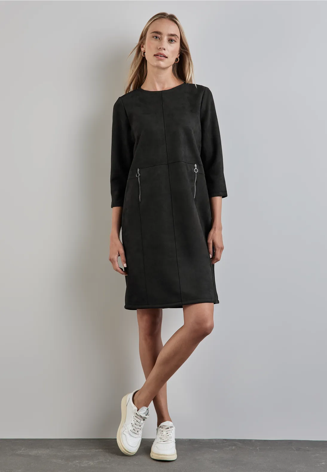 Street One Kleid in Velours-Optik