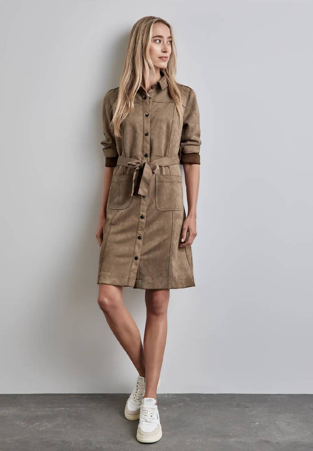 Street One Kleid in Velours-Optik