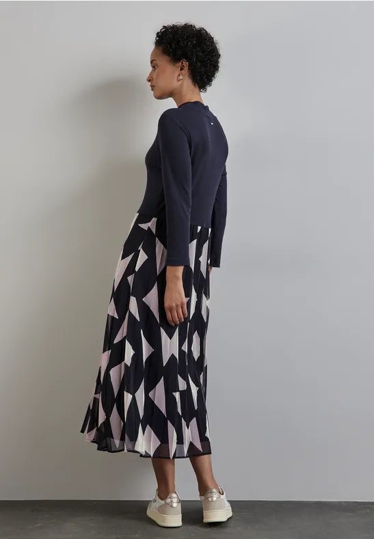 Street One Kleid Mit Materialmix