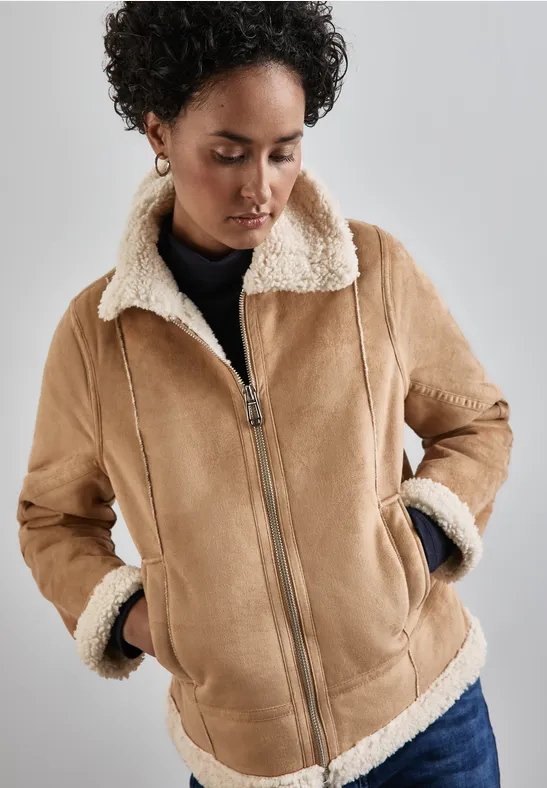 Street One Kurze Jacke Mit Teddy-Fell