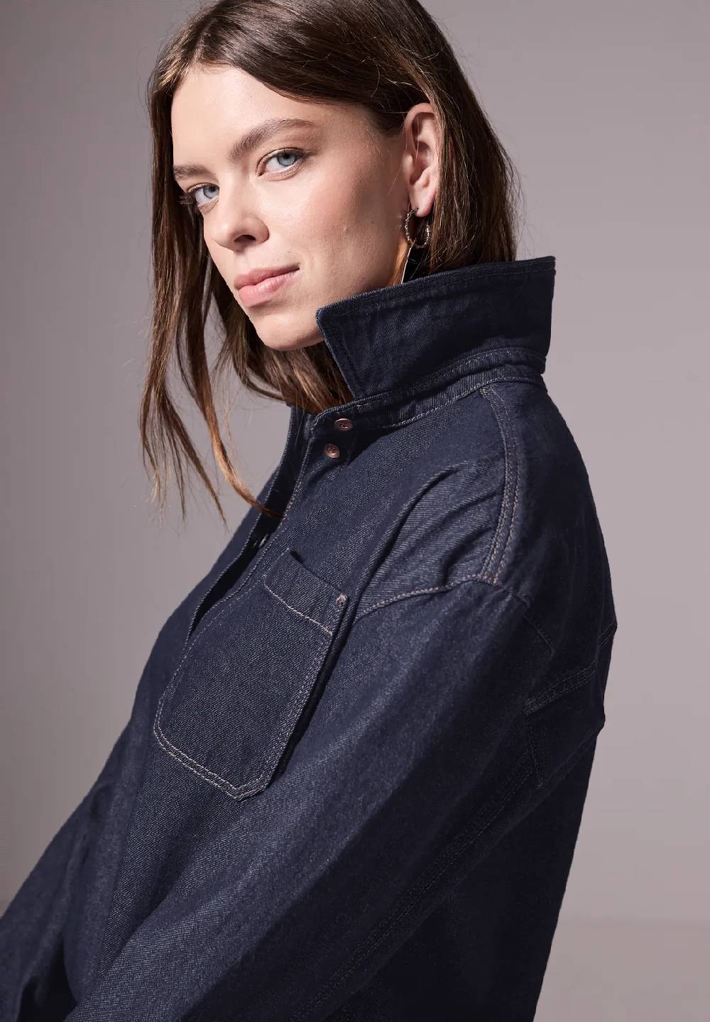 Street One Kurze Jeansbluse