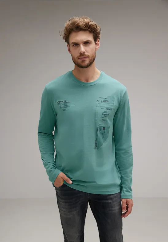 Street One Langarmshirt Mit Brustprint