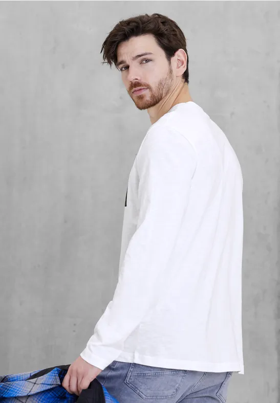 Street One Langarmshirt Mit Brustprint