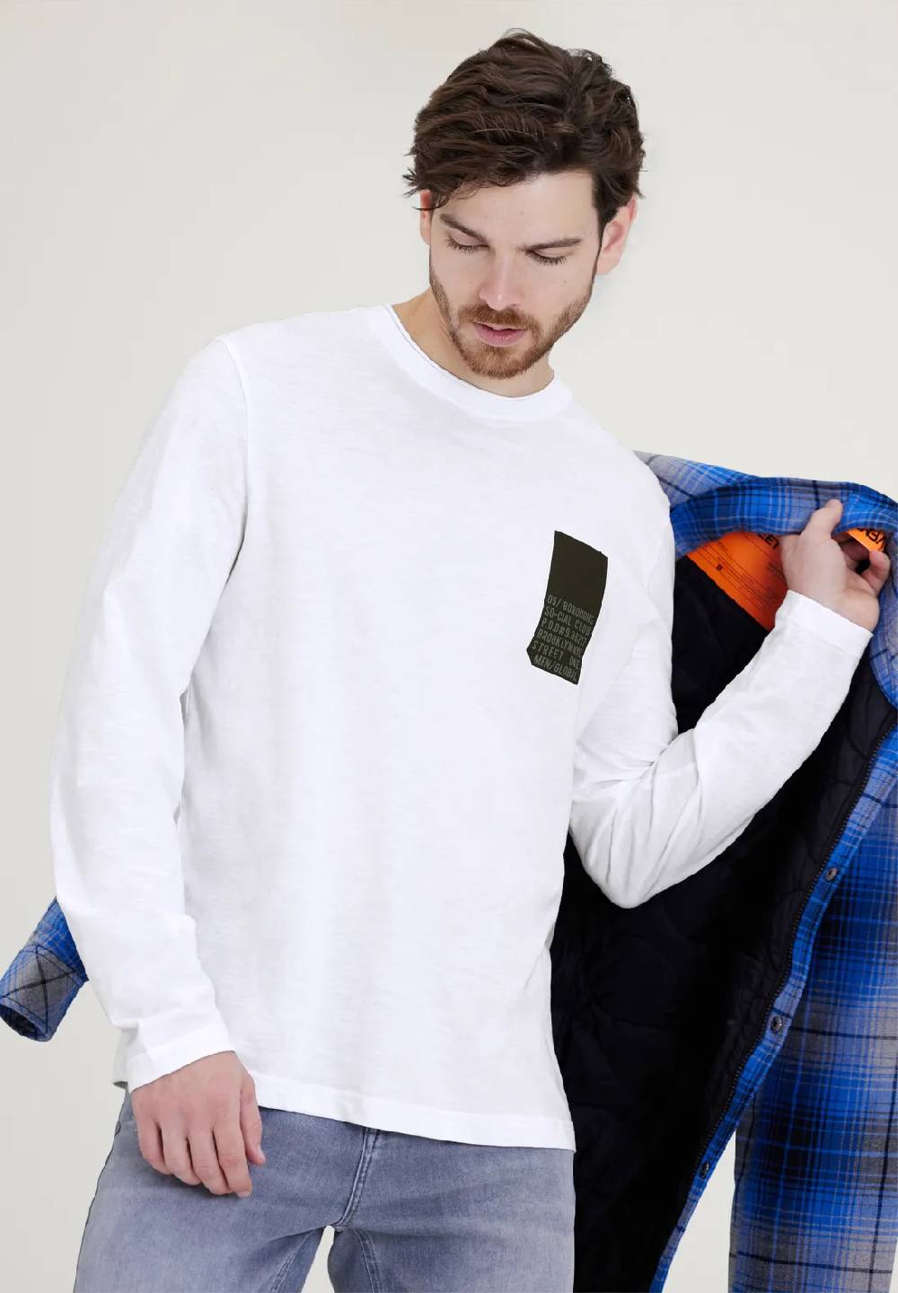 Street One Langarmshirt mit Brustprint