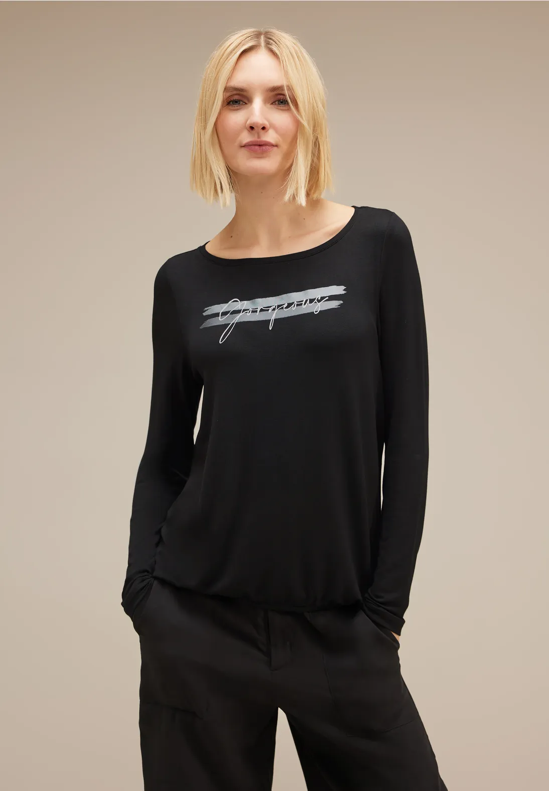 Street One Langarmshirt mit Wording