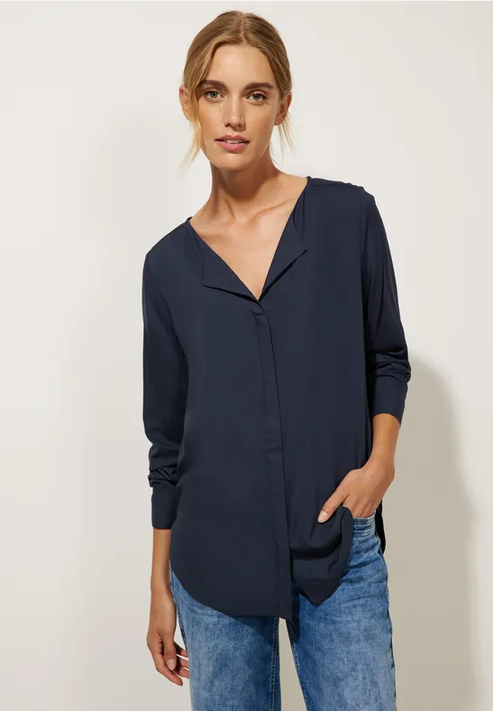 Street One Lange Bluse In Unifarbe
