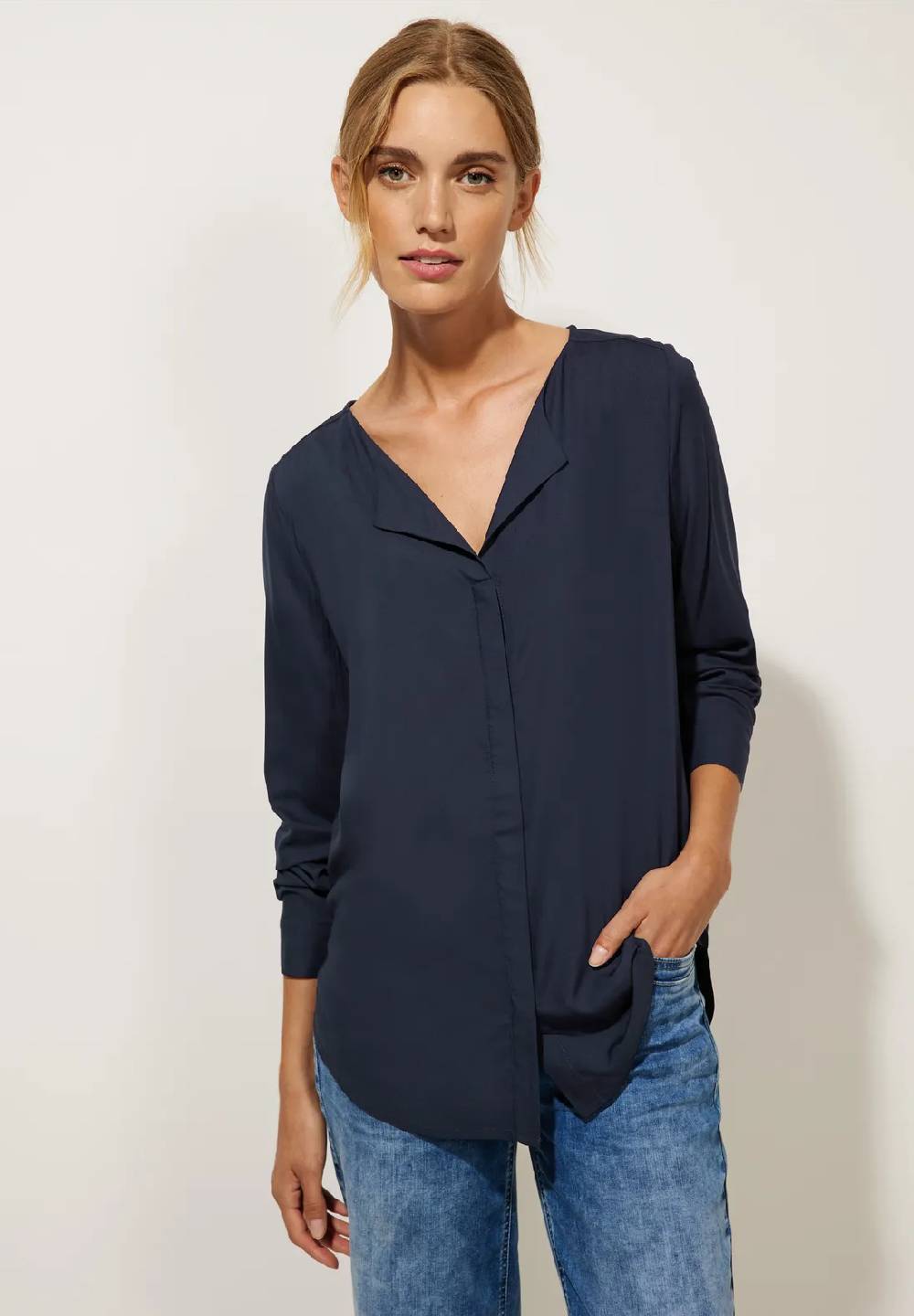Street One Lange Bluse in Unifarbe