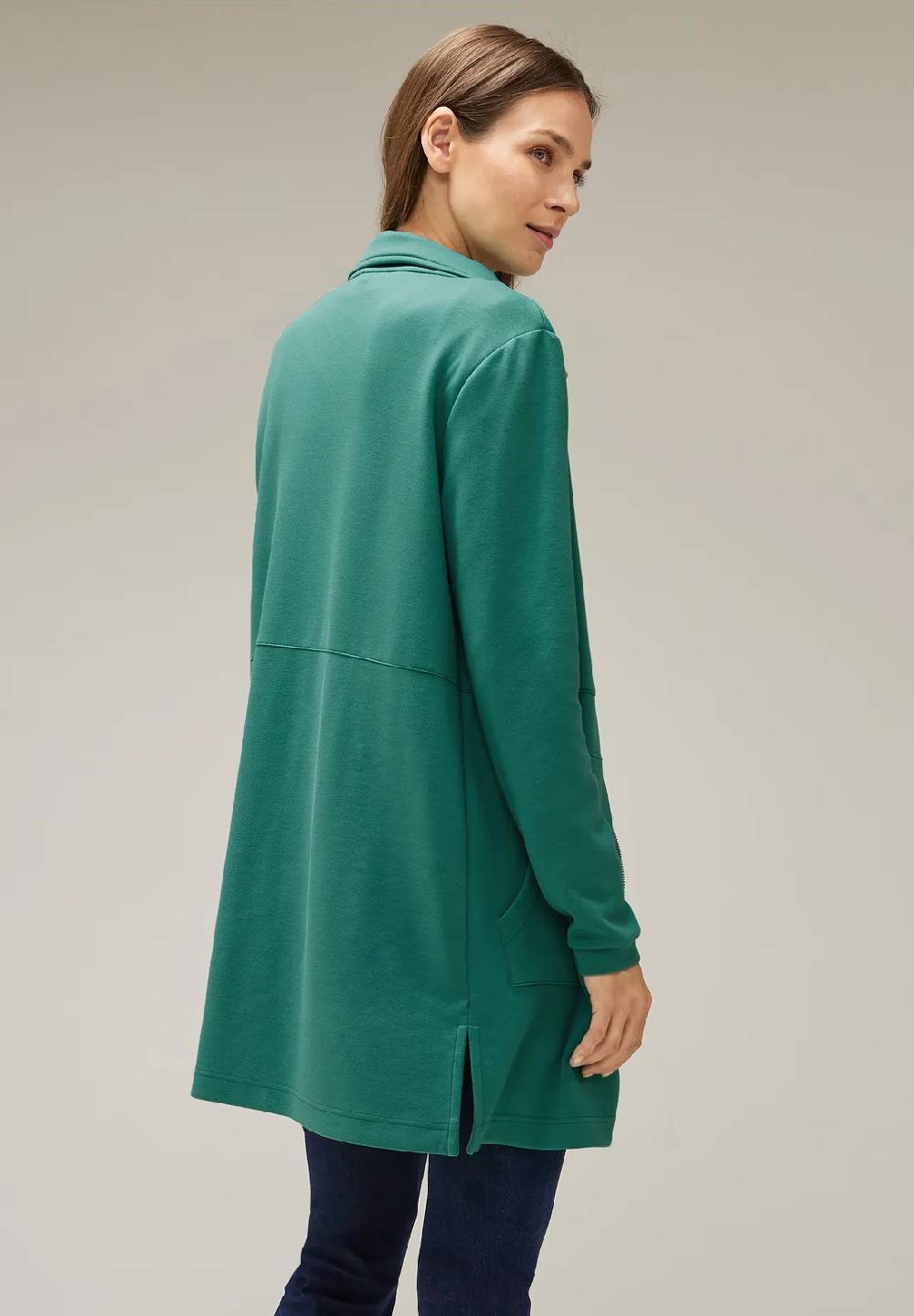 Street One Lange Sweatjacke Mit Zipper