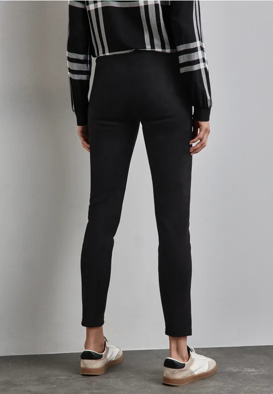 Street One Leggings Im Velours-Look