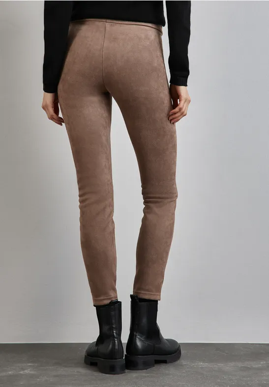Street One Leggings Im Velours-Look