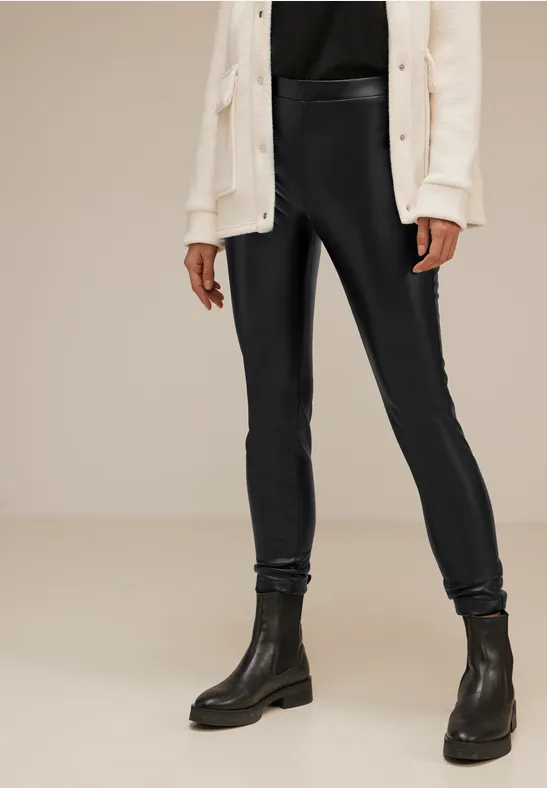 Street One Leggings In Lederoptik