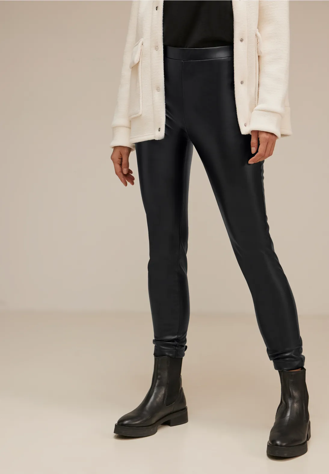 Street One Leggings in Lederoptik