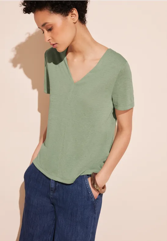 Street One Leinen Look T-Shirt