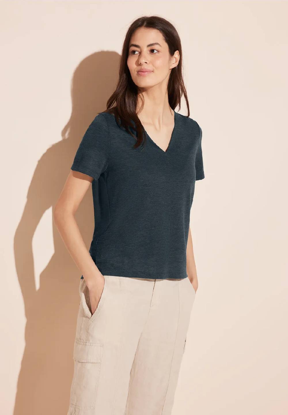 Street One Leinen Look T-Shirt