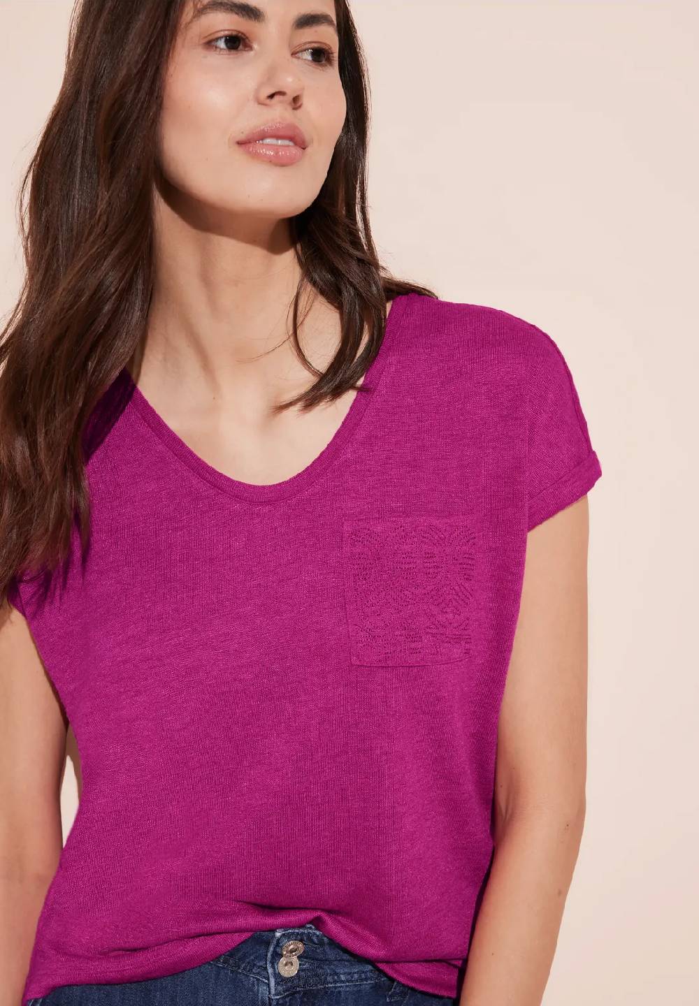 Street One Leinen Look T-Shirt