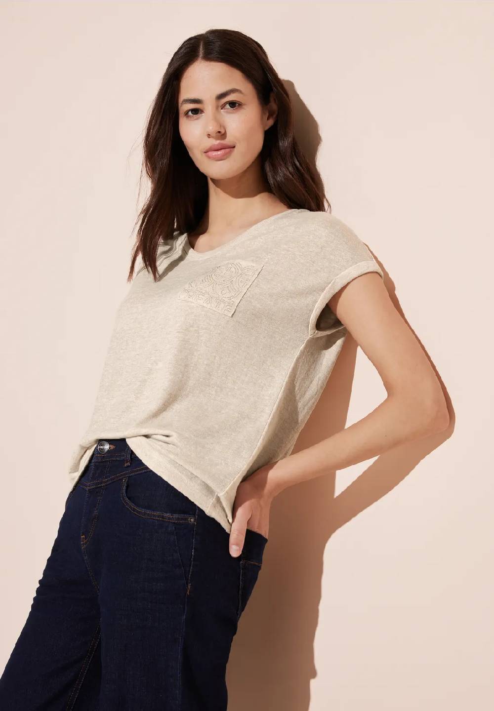 Street One Leinen Look T-Shirt