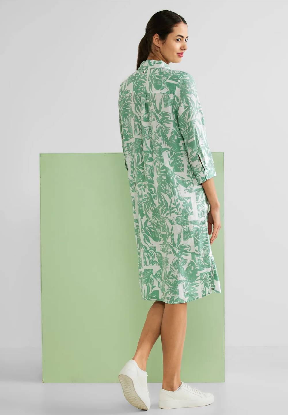 Street One Leinen Shirtkleid Mit Print