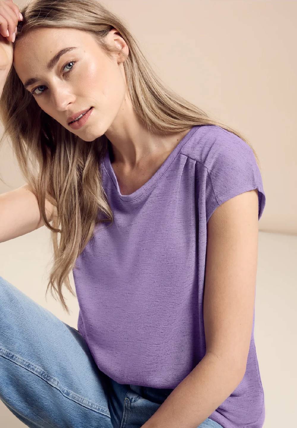 Street One Leinenlook T-Shirt