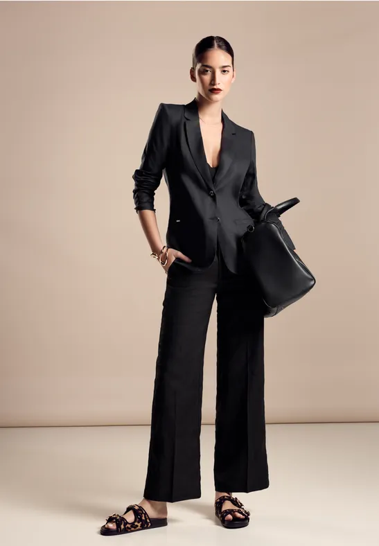 Street One Long Leinenblazer