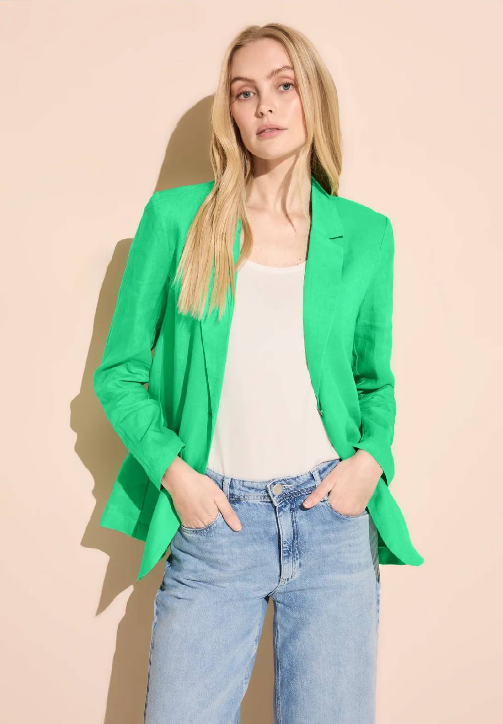 Street One Long Leinenblazer