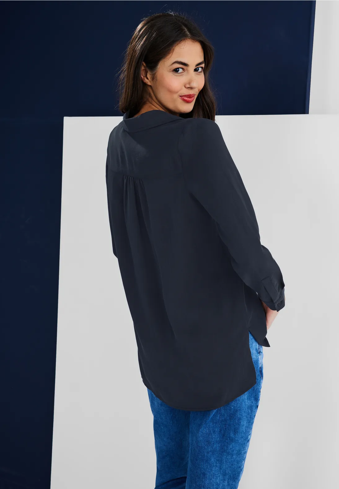 Street One Longbluse Mit Hemdkragen