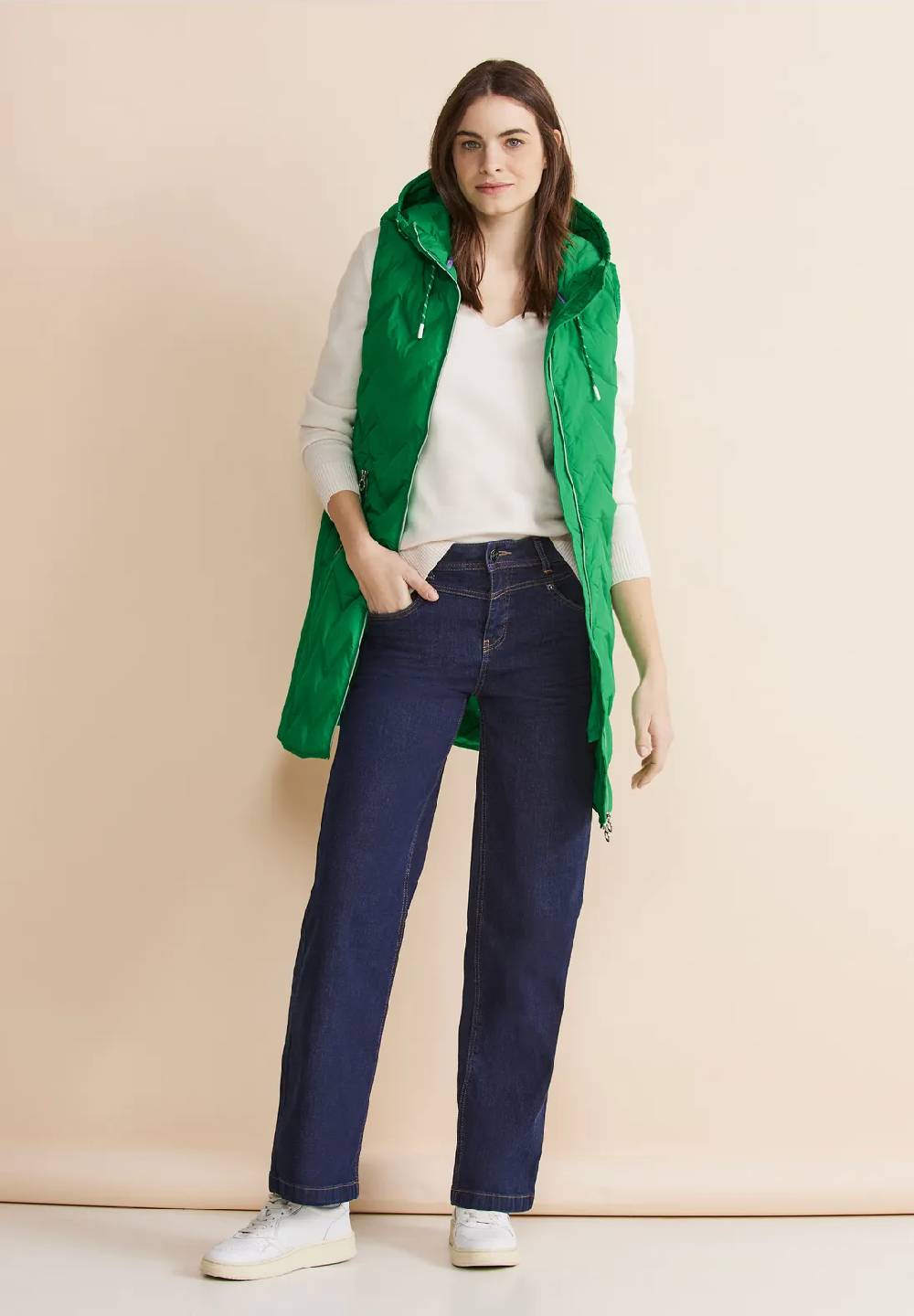 Street One Longweste mit Kapuze