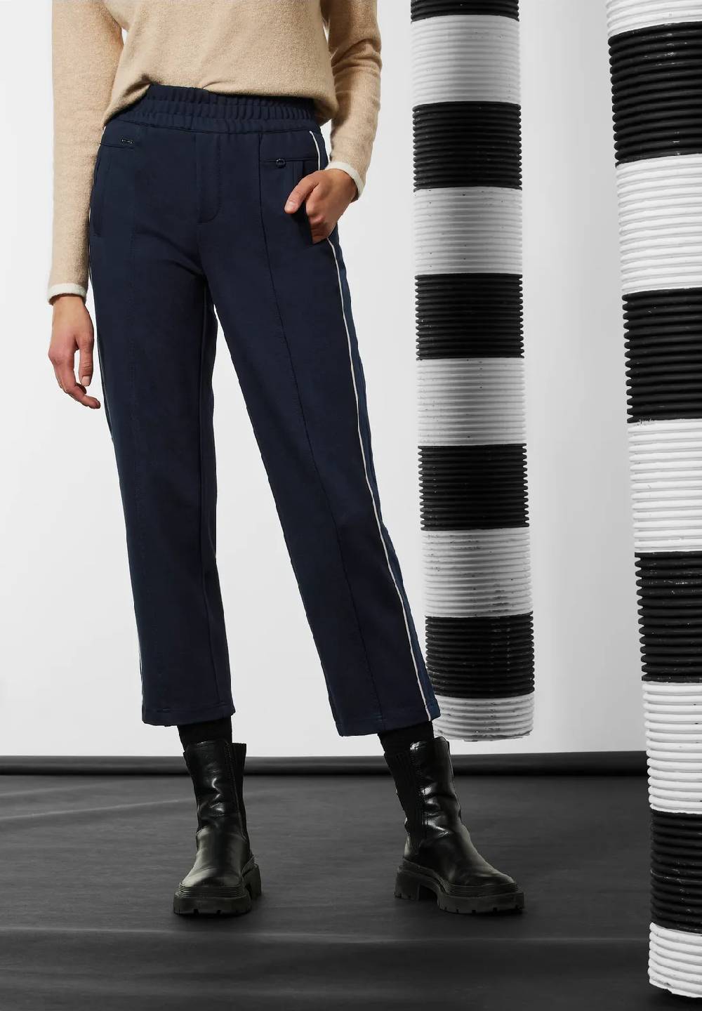 Street One Loose Fit Colourblock Hose