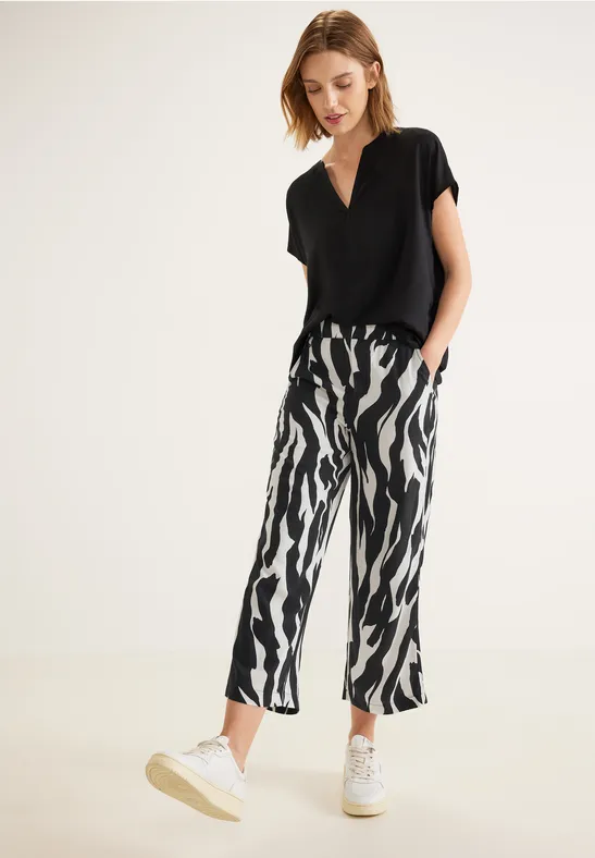 Street One Loose Fit Hose Mit Ikatprint - Style EMEE