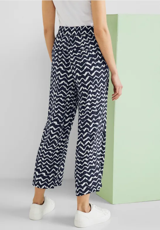 Street One Loose Fit Hose Mit Ikatprint - Style EMEE