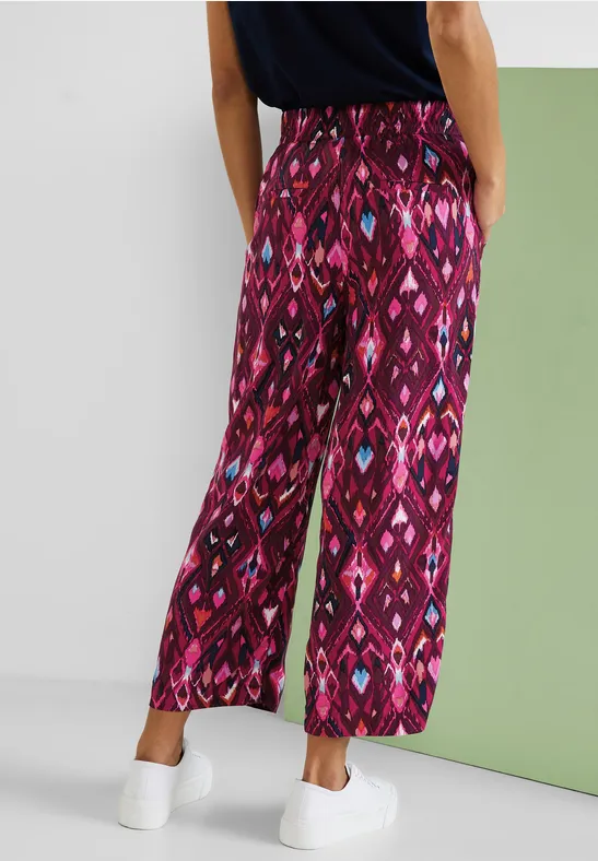 Street One Loose Fit Hose Mit Ikatprint - Style EMEE