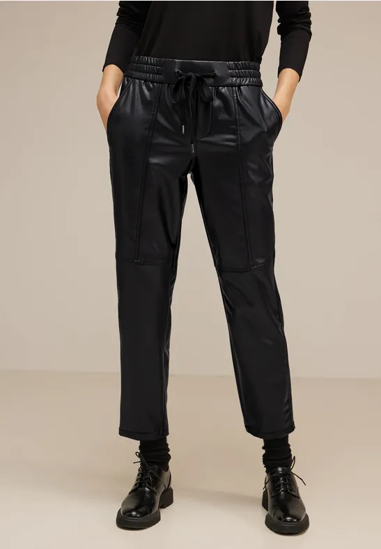 Street One Loose Fit Kunstlederhose - Style BONNY