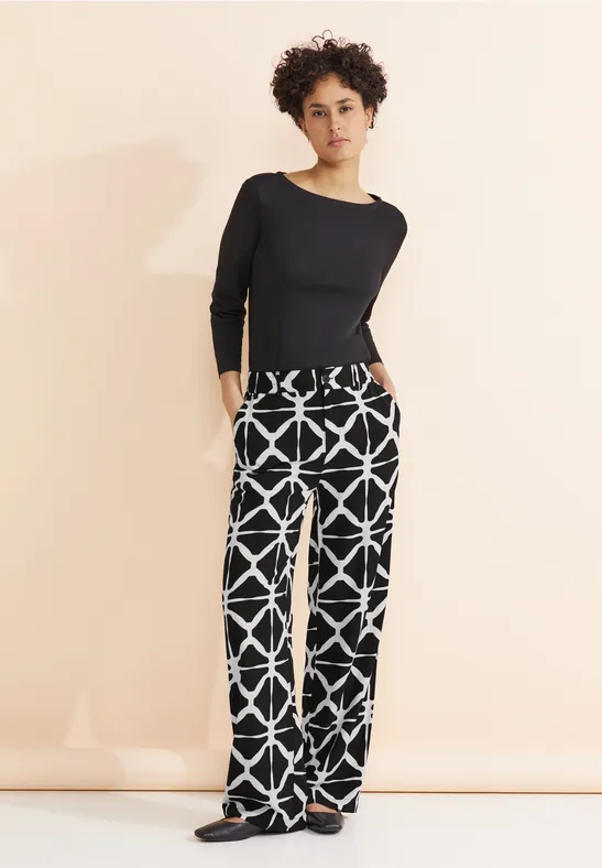 Street One Loose Fit Print Hose - Style NEW EMEE
