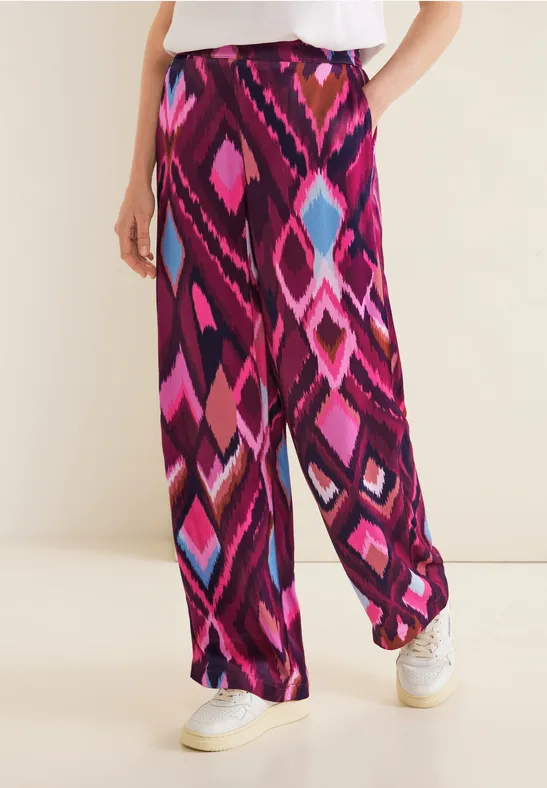 Street One Loose Fit Printhose - Style WIDE LEG