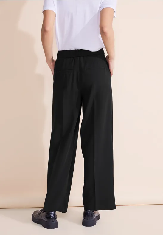 Street One Loose Fit Twill Hose - Style WIDE LEG