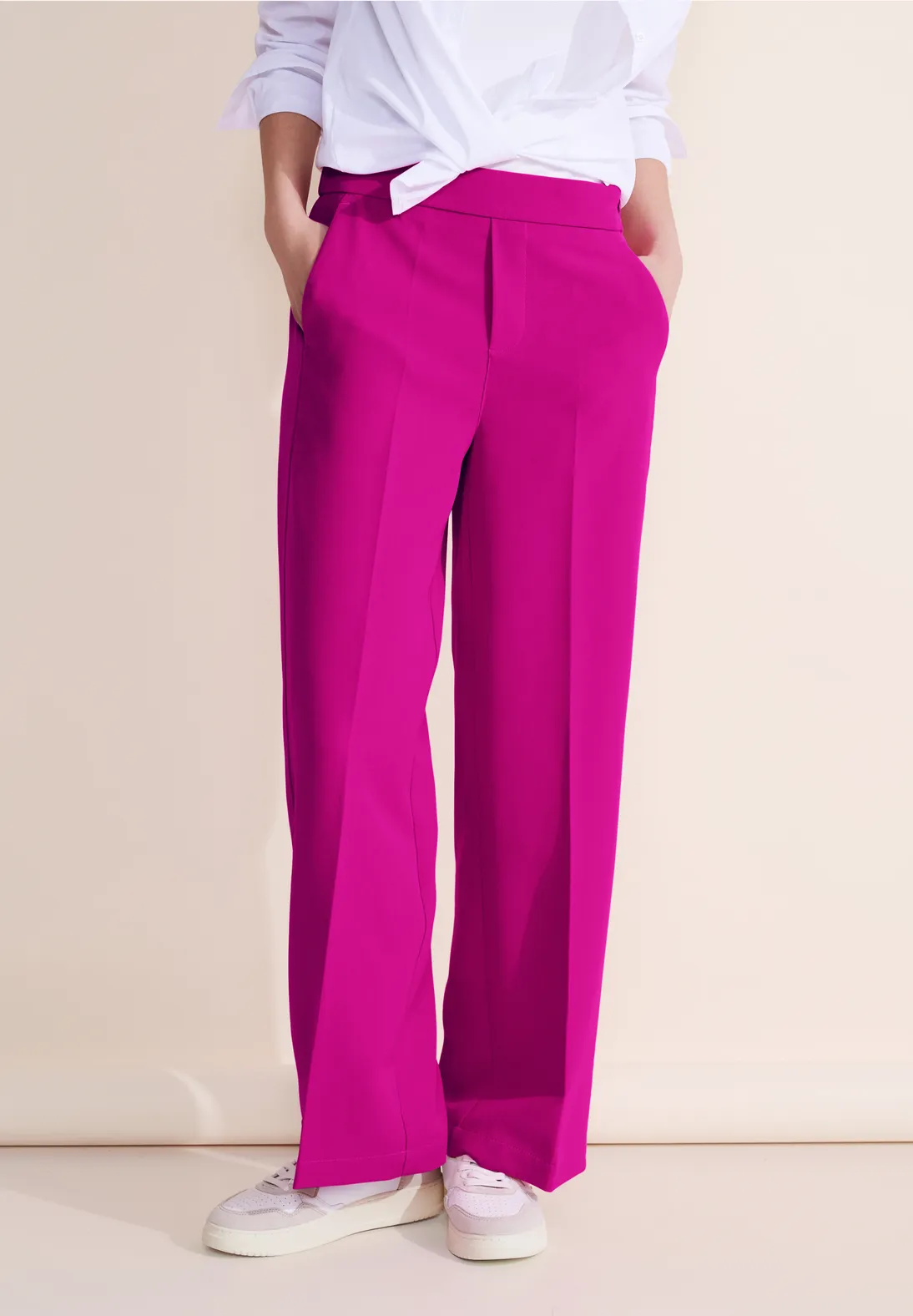 Street One Loose Fit Twill Hose - Style WIDE LEG