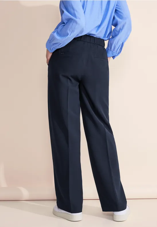 Street One Loose Fit Twill Hose - Style WIDE LEG