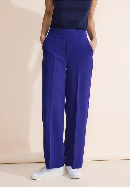 Street One Loose Fit Twill Hose - Style WIDE LEG
