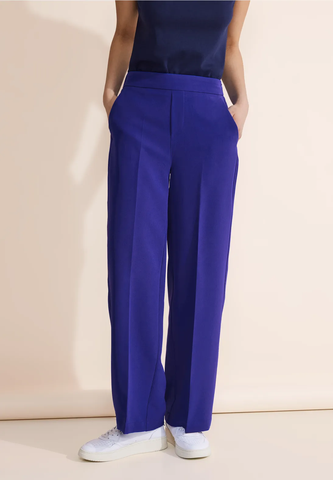 Street One Loose Fit Twill Hose - Style WIDE LEG