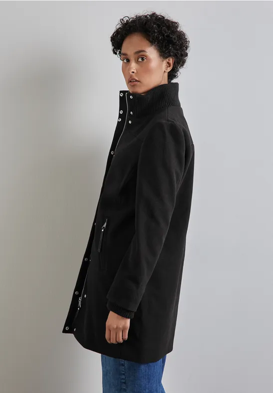 Street One Mantel Mit Strickdetails