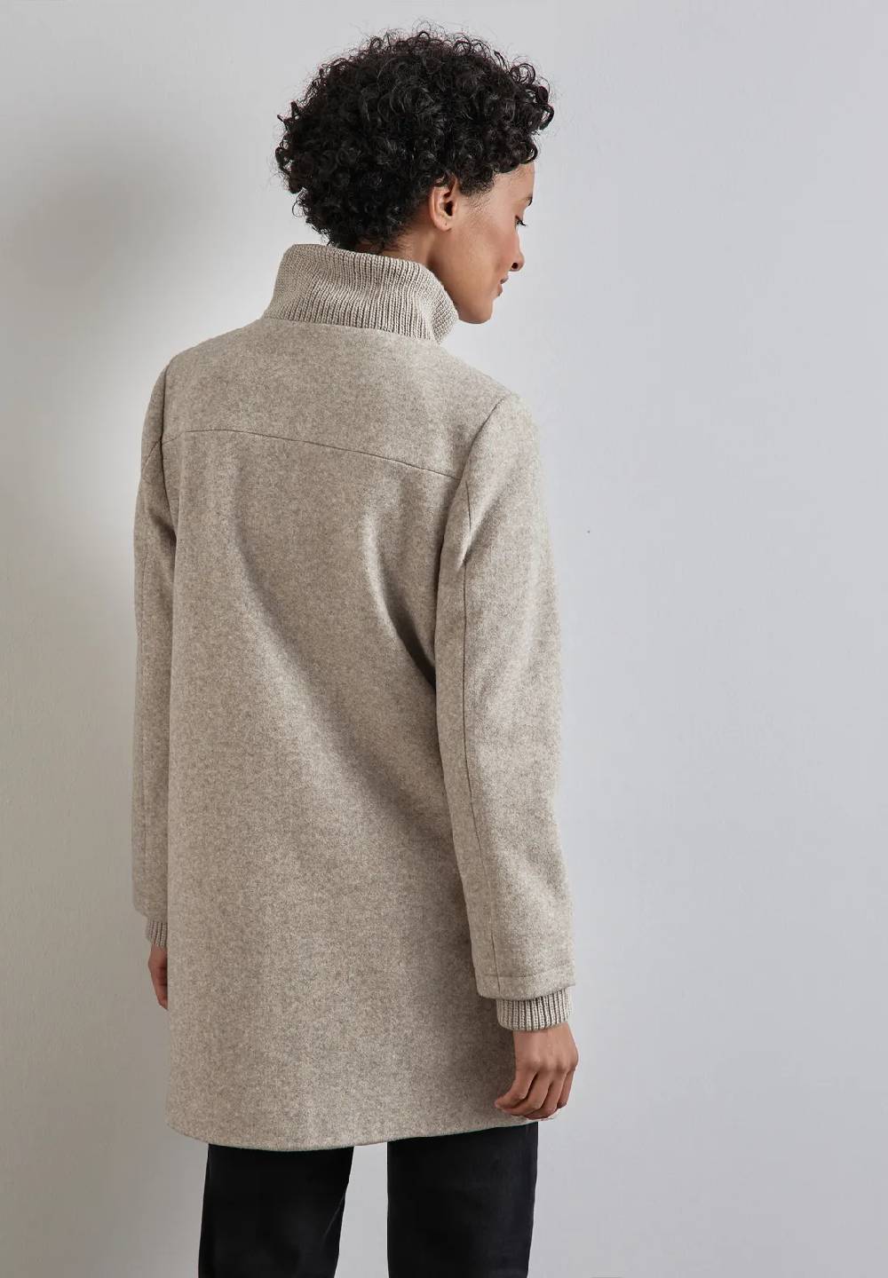 Street One Mantel Mit Strickdetails