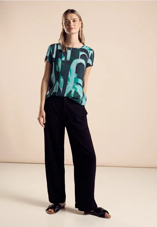 Street One Materialmix-T-Shirt