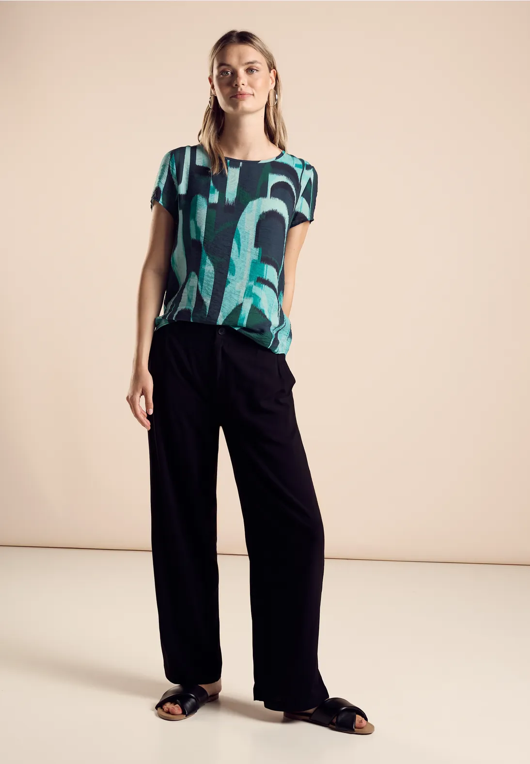 Street One Materialmix-T-Shirt