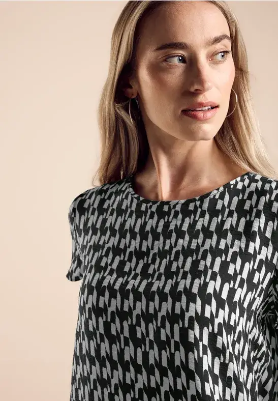 Street One Materialmix-T-Shirt