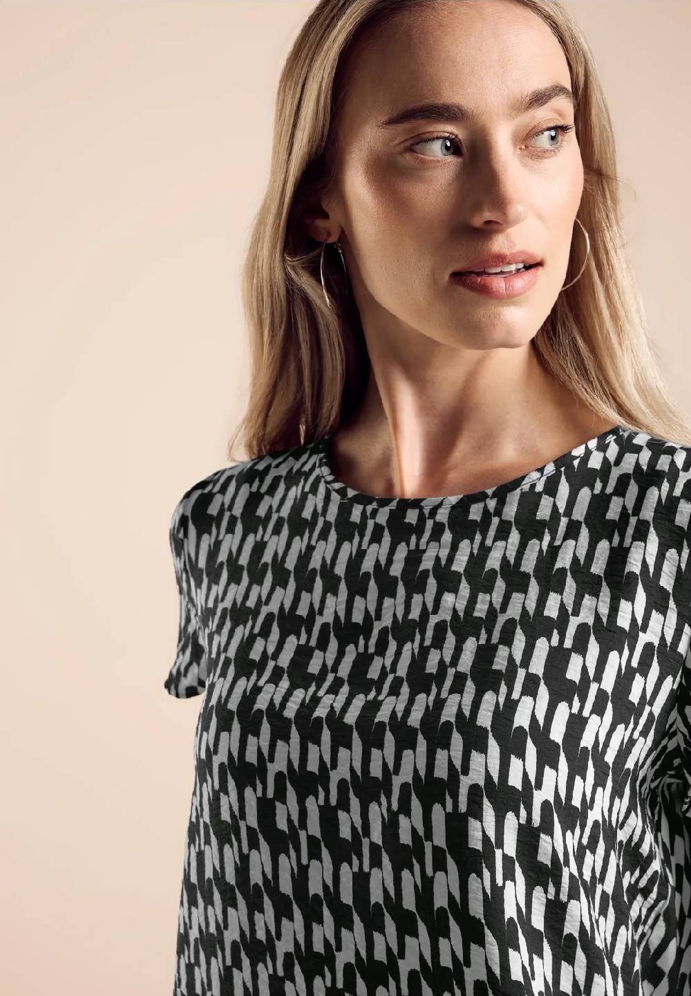 Street One Materialmix-T-Shirt