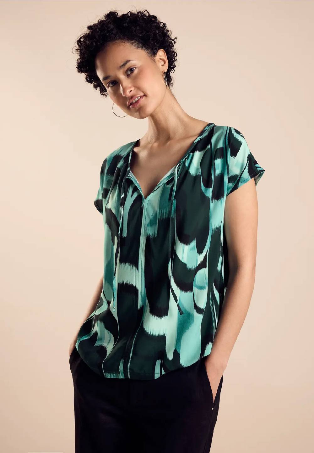 Street One Materialmix-T-Shirt