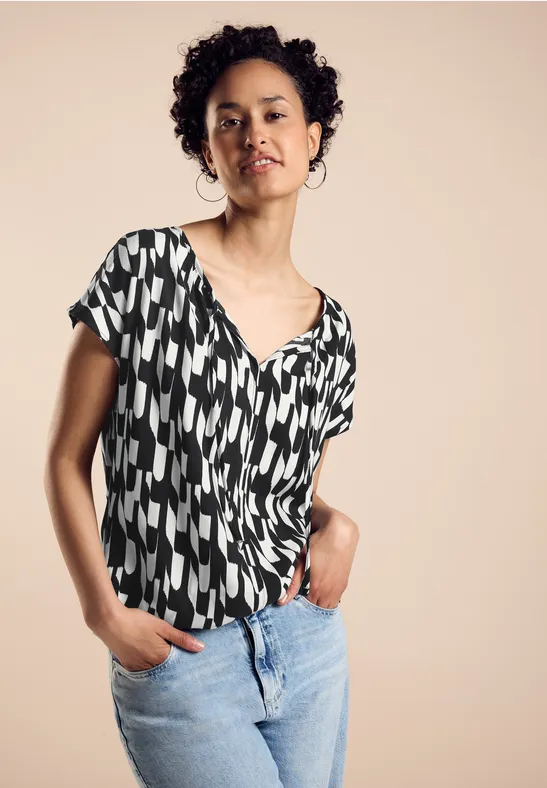 Street One Materialmix-T-Shirt