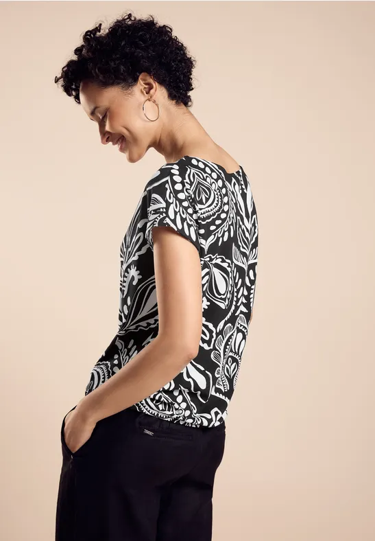 Street One Materialmix-T-Shirt